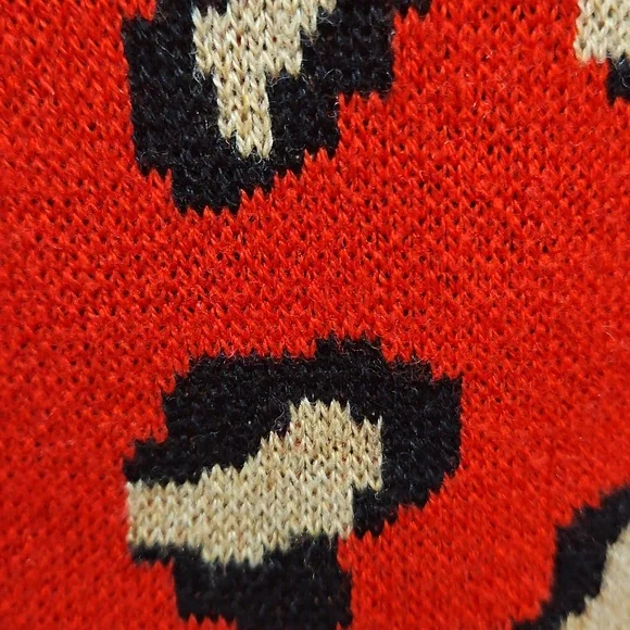 Charter Club Red Leopard Print Sweater - Picture 8 of 12